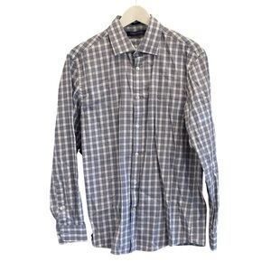 Tommy Hilfiger Mens Slim Fit Plaid Button Down Shirt Size Medium 100 Cotton